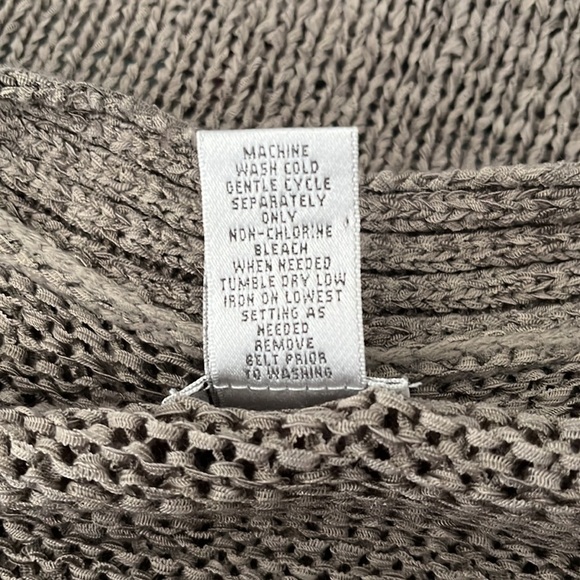 Chico’s Drapey Open Front Woven Knit  Cardigan Sweater Green Women’s Size Small - Picture 5 of 7